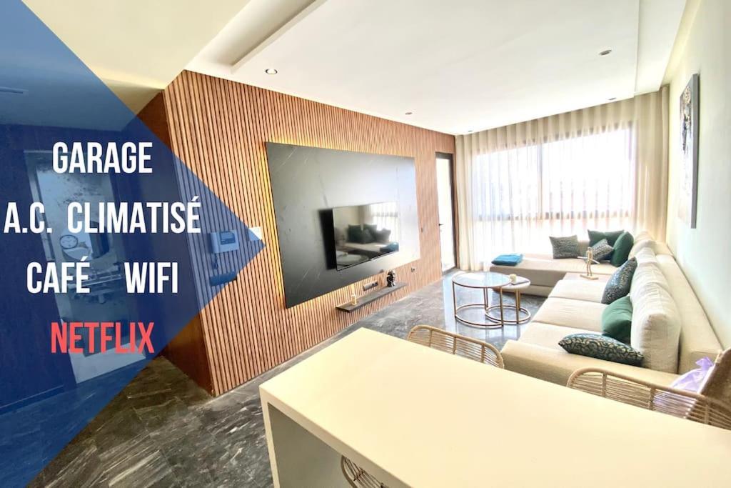 New Modern 1 Bedroom 1Min Fr Tramway Casablanca Bagian luar foto